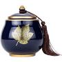 Cereal Containers Ceramic Tea Cans, Household Kitchen Storage Moisture-proof Cans Containers (color : A)