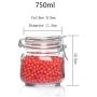 Kitchen Food Storage Jar Airtight Food Storage Glass Storage Jar，Transparent Sealed Dried Fruit Storage Tank Home Kitchen (Size : 750ml)