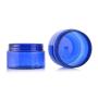 2PCS 100G/100ML(3.5oz) Blue Refillable Empty Plastic Cream Jars Bottes Sample Cosmetic Makeup Container with Mixture Screw Top Cover and Inner Cap for Emulsion Hand Lotion