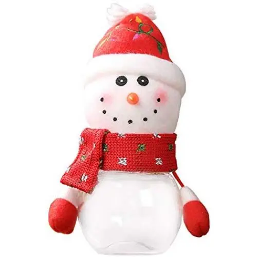 Weihnachtliche Süßigkeitendose, Niedlicher bunter Elch/Santa/Schneemann Klare Schokoladenbehälter Süßwaren Aufbewahrungsglas, Geschenk für Kinder, Kids