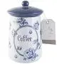 Pot à café en céramique indigo vintage stylisé avec motifs floraux bleus, joint en silicone – Creative Tops – 16 x 9 cm Pot à café en céramique indigo vintage stylisé avec motifs floraux bleus, joint en silicone – Creative Tops – 16 x 9 cm