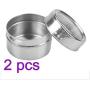 Magnetic spice jars, SUNJULY spice shaker stainless steel with transparent top Ideal for dried herbs, oregano, basil, paprika 2 pieces / 4 pieces / 6 pieces, silver