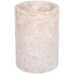 Creative Home 74075 Natural Marble Multi-Functional Tool Crock Utensil Holder, 5" Diam. x 7" H, Champagne(Beige)