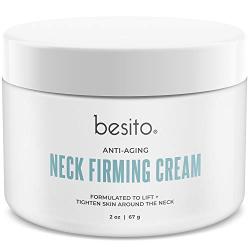 besito Advanced Neck Cream with Peptides, Vitamin E, Shea Butter, and More. Anti Aging Neck Firming Cream and Moisturizer Helps Reduce Wrinkles, Fine Lines and Age Spots.