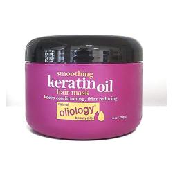 Oliology Smoothing Keratin Oil Hair Mask - Deeply Conditions and Reduces Frizz | Color Safe, Paraben Free, and Sulfate Free (8 oz)