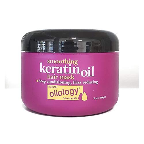 Oliology Smoothing Keratin Oil Hair Mask - Deeply Conditions and Reduces Frizz | Color Safe, Paraben Free, and Sulfate Free (8 oz)
