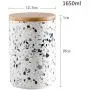 Food Storage Jar, Ceramic Kitchen Canisters with Airtight Seal Bamboo Lid, Food Storage Canister for Tea, Coffee Bean, Spice, Sugar, Flour 750ml/ 1350ml/ 1650ml (3:125x190mm) Food Storage Jar, Ceramic Kitchen Canisters with Airtight Seal Bamboo Lid, Food Storage Canister for Tea, Coffee Bean, Spice, Sugar, Flour 750ml/ 1350ml/ 1650ml (3:125x190mm)