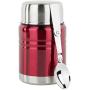 Insulated Food Thermos & Meal Container with Collapsible Spoon (16 oz.) Stainless-Steel Food Jar Hot and Cold Storage | Soup, Coffee, Water, Liquids | Airtight, Leakproof Seal,Red