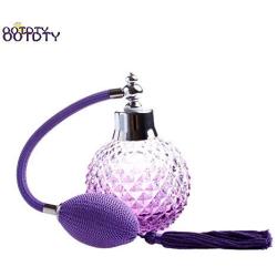 | Storage Bottles & Jars | Vintage Crystal Refillable Glass Gift Perfume Bottle Purple Spray Atomizer Indoor Home Decor 100ml | by HUDITOOLS | 1 PCs