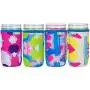 JarJackets Neoprene Mason Jar Protector Sleeve - Fits 24oz (1.5 pint) Jars (4, Multicolor)
