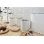 Swan SWKA17513WHTN Nordic Scandi Set of 3 Storage, Tea, Coffee, Sugar Canisters, Cotton White, Steel