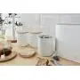 Swan SWKA17513WHTN Nordic Scandi Set of 3 Storage, Tea, Coffee, Sugar Canisters, Cotton White, Steel