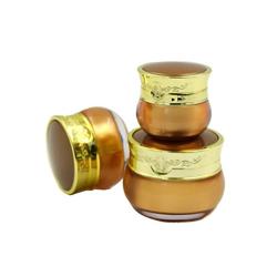 TOPWEL 10g/15g/30g Empty Refillable Golden Butterfly Acrylic Cosmetic Cream Jar Pot Bottle Container -Pack of 3 (15g)