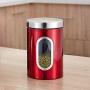 Set of 3 Storage Canister With Lid Stainless Steel Kitchen Container Storage Jar for Sugar,Biscuits,Tea,Coffee Set of 3 Storage Canister With Lid Stainless Steel Kitchen Container Storage Jar for Sugar,Biscuits,Tea,Coffee