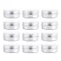 12Pcs 60ml/2oz Empty Silver Aluminum Tin Cans Round Metal Cosmetic Sample Jars Storage Containers with Twist Screw Top Lid Travel Tins for Tea Spices Eye Shadow Lip Balms Cream Candle Crafts Jewelry