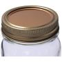 Copper Colored Aluminum Flat Storage Lid Inserts for Mason Jars (10 Pack, Wide Mouth)