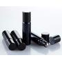 6PCS 5ml Upscale Glass Roll-on Bottles with Lid and Stainless Steel Roller Ball Empty Refillable Essential Oil Perfume liquids Roller Bottles Vial Portable Container Pot Jar (black)