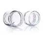 6PCS Blue Lid Clear Plastic Empty Sample Travel Bottle Jar Cosmetic Containers Round Shape Makeup Face Cream Lip Balm Eye Shadow Powder Storage Box (10ML) 6PCS Blue Lid Clear Plastic Empty Sample Travel Bottle Jar Cosmetic Containers Round Shape Makeup Face Cream Lip Balm Eye Shadow Powder Storage Box (10ML)