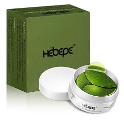 Hebepe Green Tea Matcha Under Eye Mask(60 Patches), with Collagen Eye Gel Mask, Anti Wrinkle, Cooling, Moisturizing, Rejuvenating Eye Treatment for Under Eye Bags, Puffy Eyes, and Dark Circles