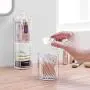 Storage Box Acrylic Multifunctional Round Qtip Storage Box Container Cosmetic Makeup Cotton Pad Organizer Jewelry Holder Candy,D