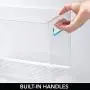 Boîte de Rangement en Plastique mDesign avec Poignées - Pour Cuisine, Cellier, Placard, Réfrigérateur/Congélateur - Organiseur pour Collations, Produits Frais, Légumes, Pâtes – BPA Free, Sans BPA – 2 Pièces – Transparent/Bleu Boîte de Rangement en Plastique mDesign avec Poignées - Pour Cuisine, Cellier, Placard, Réfrigérateur/Congélateur - Organiseur pour Collations, Produits Frais, Légumes, Pâtes – BPA Free, Sans BPA – 2 Pièces – Transparent/Bleu