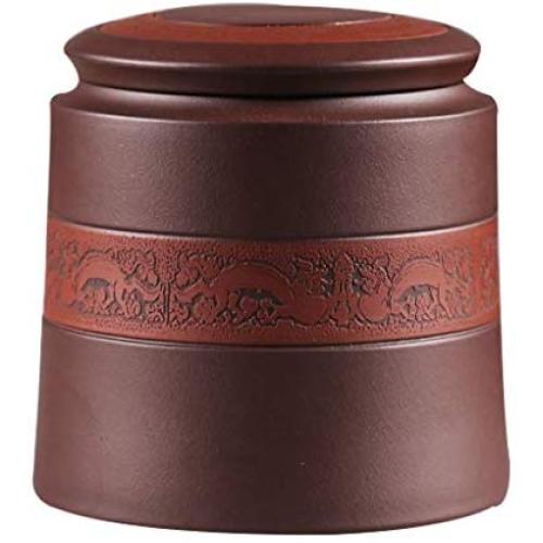 Keramik-Behälter für Lebensmittel, Aufbewahrungskaraffe, Küchen-Dekoration, Tee-Aufbewahrung, Deko-Accessoires, Geschenke – dekorative Accessoires (Farbe: Braun, Größe: 14x14x11cm)
