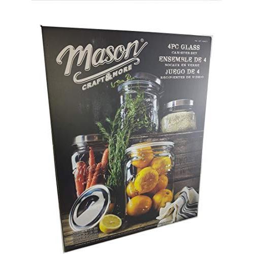 Mason 4-piece Glass Canister Set