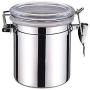 Stainless Steel Food Storage Containers Coffee Beans Sealed Cans Snack Storage Tanks Food Jars Canisters Home Kitchen Sugar Powder Tea Airtight Canister Food Storage Holder Kitchen Organizer Supplies