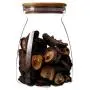 Glasbehälter Cupwind mit Dichtung und Holz/Bambusdeckel – Klare Glasbehälter für Tee, Kaffee, Gewürze (Z-970ml)
