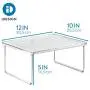 InterDesign Linus Pantry Shelving Unit, Kitchen Shelf Ideal for Ingredients, Jars and Utensils, Plastic, Clear, 30.5 x 25.5 x 15.2 cm