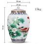 HIZLJJ Food Storage Jar,Ceramic Food Storage Jar with Airtight Seal Lid - Modern Design Ceramic Food Storage Canister for Serving Tea, Coffee, Spice and More (Size : S)