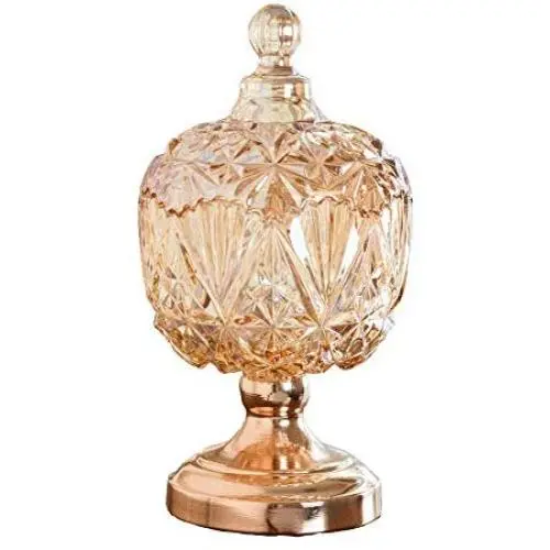 Glas Schalenbecher mit Farbverlauf, Rippen, Apothekergläser/ Süßigkeitenbuffet-Behälter/ Süßigkeitenbuffet-Aufbewahrungskästen/ Küchen-Lebensmitteldosen mit Deckel für Zuhause, Küche, Restaurant, Tischdekoration, Obstsnacks