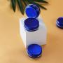 31pcs 0.5oz/15ml Blue Aluminum Tin Jar with Screw Lid and Blank Labels