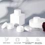 FINGERINSPIRE 20Pcs Cosmetic Containers 5 Gram Plastic Sample Jars(White) Tiny Makeup Sample Containers with lids, Compact Travel Size Containers for Face Hand Body Cream