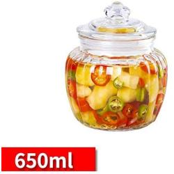 YL LY Glass Bottle Sealed Cans Food Household Grain Storage Cans Candy Nut Snacks Storage Bottle Single 650Ml1