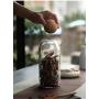 Glass Storage Jar, High Borosilicate Glass, Preserving Jars with Airtight Lid for Tea Coffee Herb Spices Sugar and More (C/800ml)