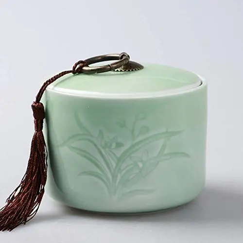 ETERLY Longquan Celadon Sealed Storage Jars,Tea Caddy Ceramic Coffee Tea canisters Sugar Bowl for Home-A 10x9cm(4x3inch) (Color : H, Size : 10x9cm(4x3inch)) ETERLY Longquan Celadon Sealed Storage Jars,Tea Caddy Ceramic Coffee Tea canisters Sugar Bowl for Home-A 10x9cm(4x3inch) (Color : H, Size : 10x9cm(4x3inch))
