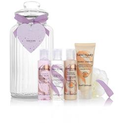 Sanctuary Spa Baby Shower Gift Set, New Mum Pamper Jar with Stretch Mark Oil, Shower Gel, Hand Cream and Bubble Bath