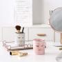 Nordic Style Marble Storage Tank Ceramic Jar Cosmetic Brush Pen Holder Knife Fork Storage Holder Home Office Kitchen Organizer,2