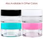 50 Jars - Beauticom High-Graded 5 Grams/5 mL BPA Free Thick Clear Acrylic 100% NO LEAK Plastic empty Containers with Black Lid for Cosmetic, Lip Balm, Beads, Creams, Lotion, Liquids, Sample, Travel