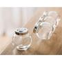 XSWZAQ Double bottom bottle glass sealed storage tank with lid candy seasoning food jar small mini bottle