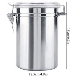 Fdit Stainless Steel Coffee Container Vacuum Sealed Storage Jar for Sugar Tea Bean(1900ml)