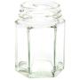PremiumVials 12 pcs, 6 oz Hexagon Mason Jars with Gold Lids for Jam, Honey, Wedding Favors, Shower Favors, Baby Foods, Canning, spices, Half Pint (12, 6 oz Hex w/Silver Lids)