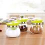 TNKML Glass Seasoning Jar Glass Seasoning Box Storage Container Seasoning Jar With Lid And Spoon Glass Seasoning Jar Kitchen Supplies Spice Container Stainless Steel