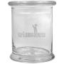 12 oz Clear Glass storage Herb Stash Jar and Lid with Walking Dead Rick Logo