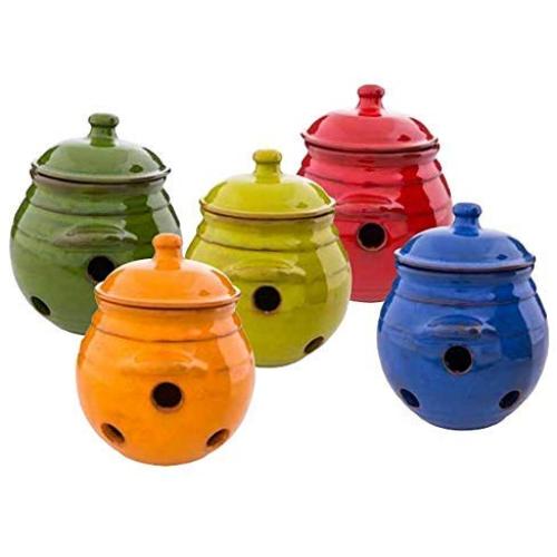 Divine Deli Verano Garlic Jar Cellar with Lid and holes 5.9"