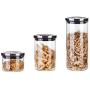 WH- Lead Storage Freshness Kitchen Tissue Seal Glass Jar Cereals Snacks Milk Storage Tank 3 Mounted Various Combinations (Color : Combination 4)