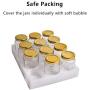 12 pack 4 oz Clear Glass Jam Jars for Jam,Honey,candies,sauce,Baby Foods,Jelly Wedding Favors,DIY Magnetic Spice Jars（Comes with gold lids）