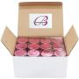 Beauticom 7 Gram / 7 ML Thick Wall Round Leak Proof Clear Acrylic Jars for Beauty, Cream, Cosmetics, Salves, Scrubs (24 Pieces Bottom Clear Base + 24 Pieces Lids, Metallic Rose Pink Gold)