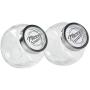 Tilted Glass Canister Set of 2 Jars